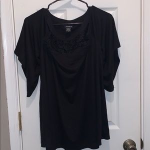 Short sleeve off the shoulder top